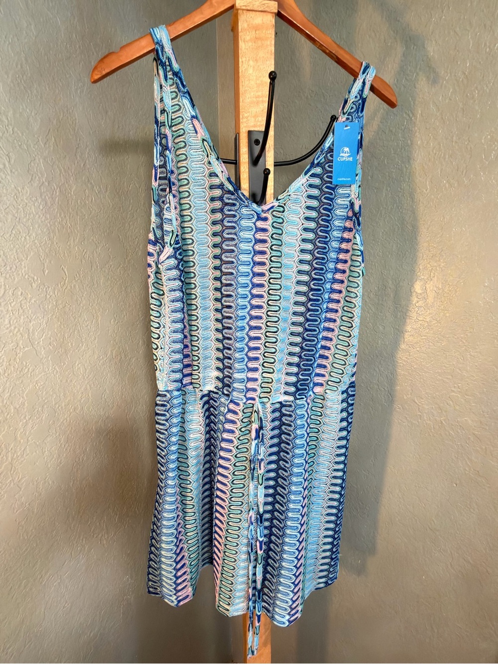 CUPSHE NWT Blue Multi Print One-Piece Romper